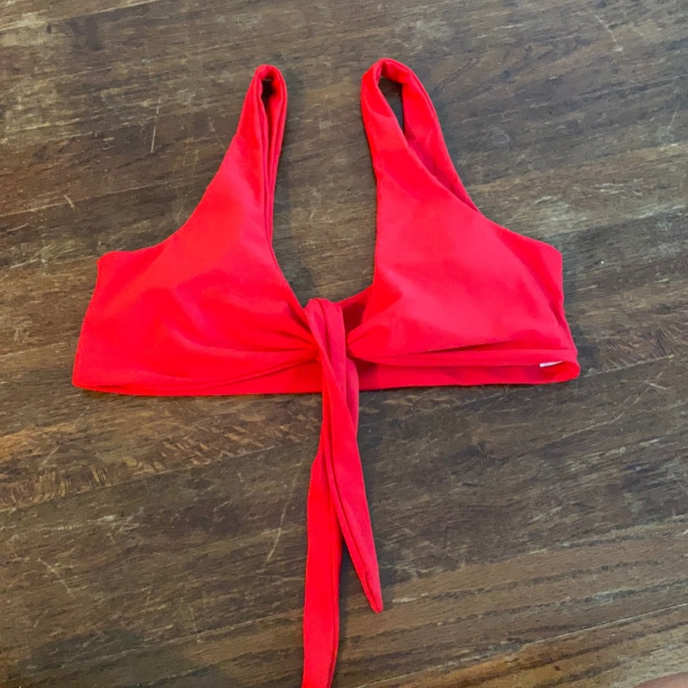 Red bikini top
